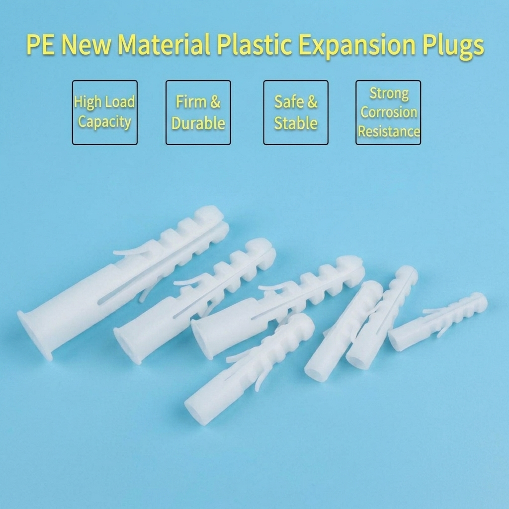 Transparent Fish-shaped Plastic Self Drilling Strong Wall Anchor Expansion Bolts and Plugs with M6 Thread and Conical Head