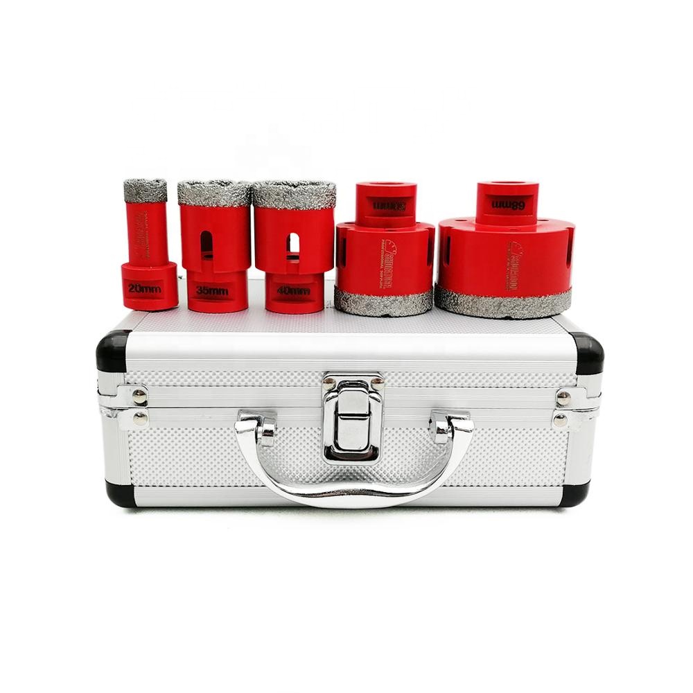 SHDIATOOL Dia 20/35/40/50/68mm Diamond Core Drilling Bit Set Diamond Hole Saw Hole Cutter for Porcelain Tile Granite Marble