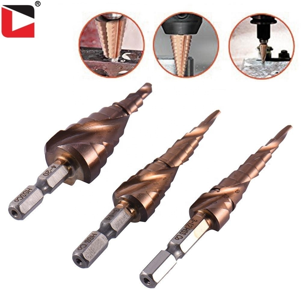 Good Quality Hss Cobalt Spiral Step Drill Bit Set for Power Tool