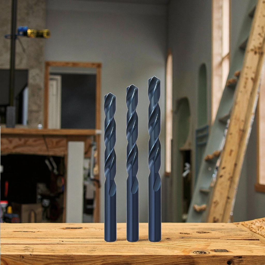 Straight Shank Tungsten Carbide Twist Drill Bit Set Black Oxide Finish for Metal Wood Concrete Drilling 6 Months