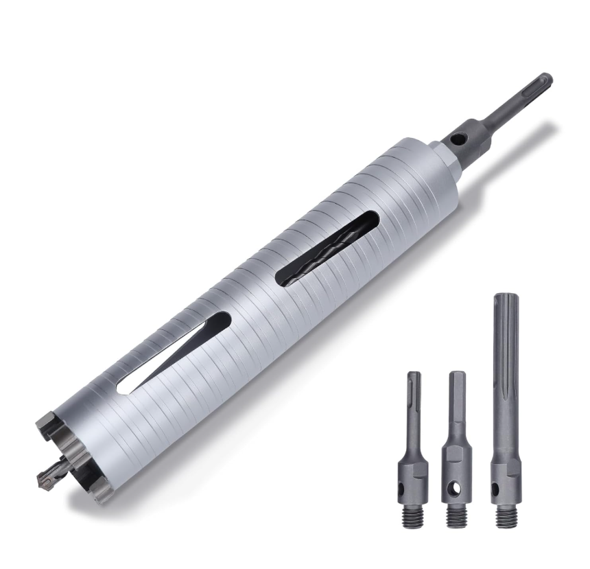 Laser Welded 63mm Dry Diamond Core Bit With SDS Plus Adapter For Precision Drilling Concrete Drill Bits