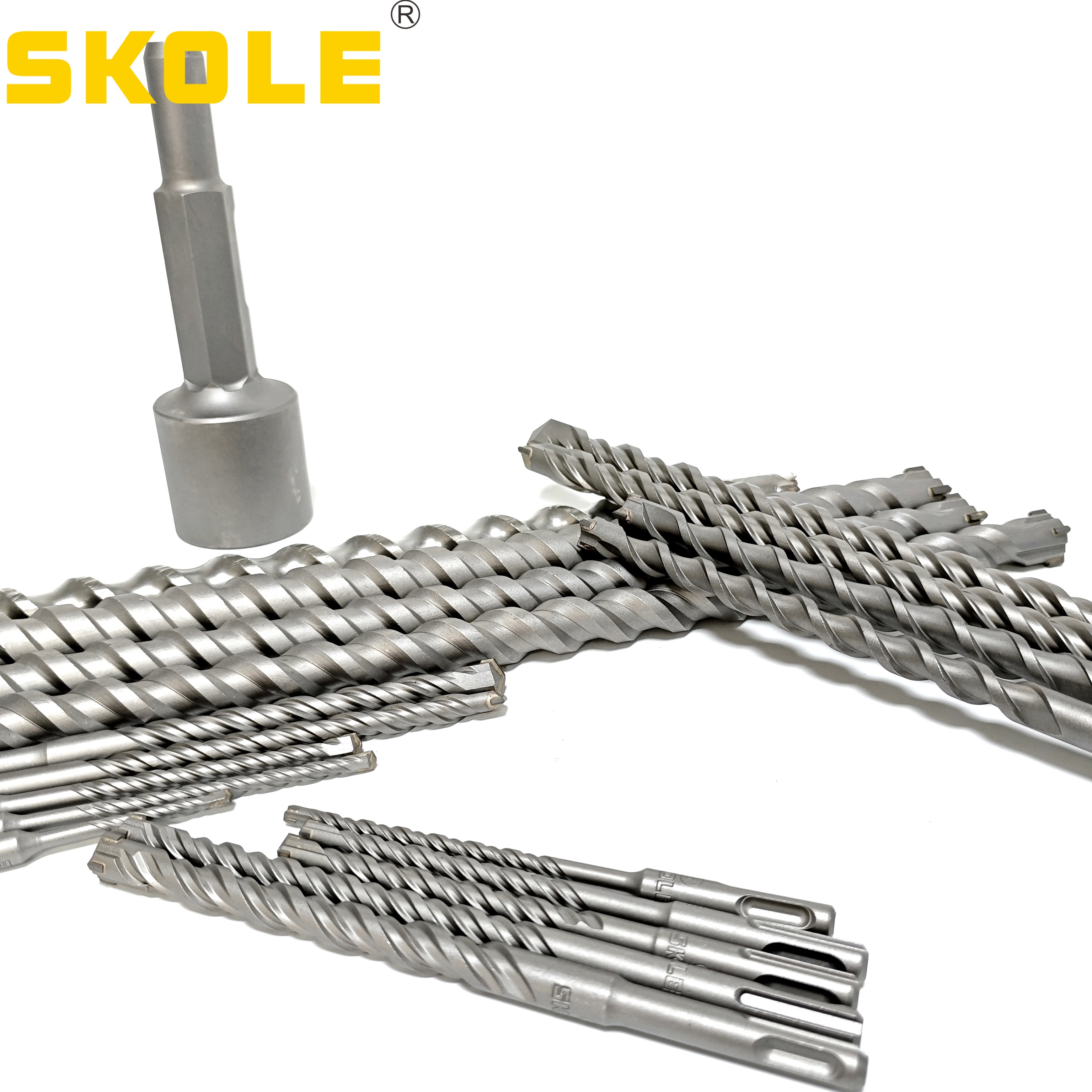 SDS Plus Hammer Drill Concrete Core YG8 Carbide Tip Double Flute 6mm Quick Change Drill Bit with 3-Year Warranty