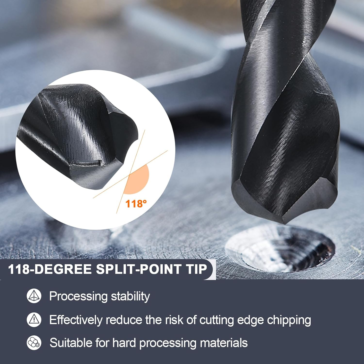Reduced Shank 3-Flat M35 5% Cobalt HSS Twist Nitriding Black 118&deg; Bits For Hard Metal Stainless Steel 16.5mm Drill Bit 12mm