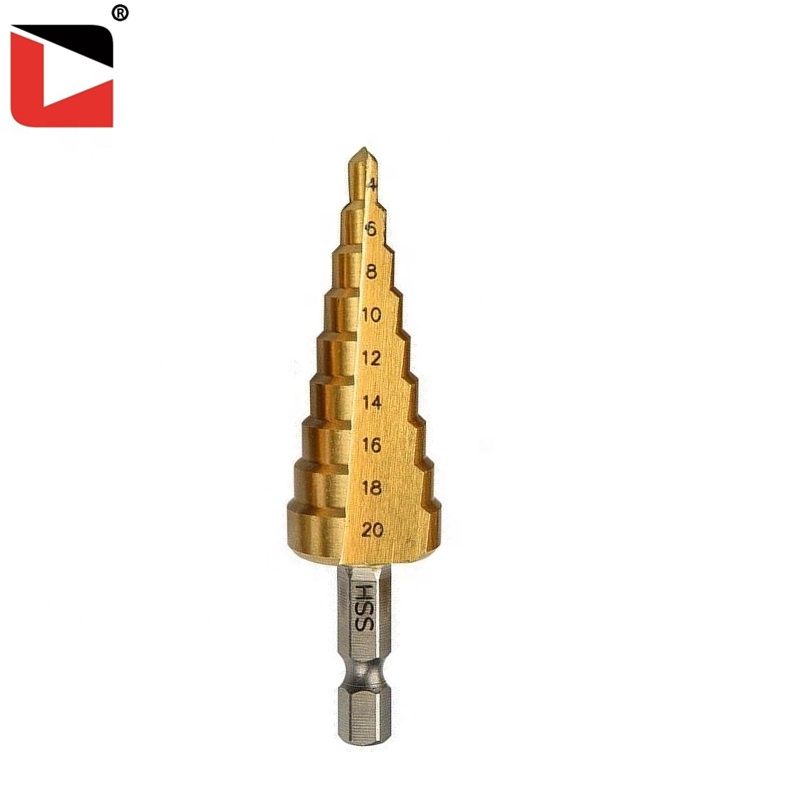Factory Direct Hex Shank Titanium Coated Step Drill Bit Set
