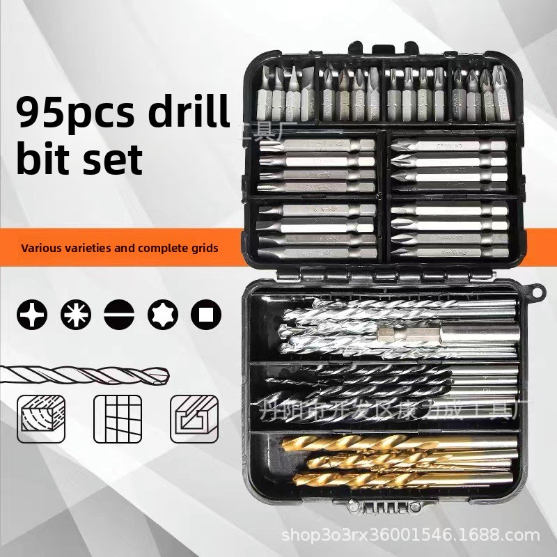 Wholesale Promotion HSS High-Speed Steel Multi-Purpose Drill Bit Set 6mm &amp; 8mm Diameter Screwdriver Bit Socket Mixed Kit