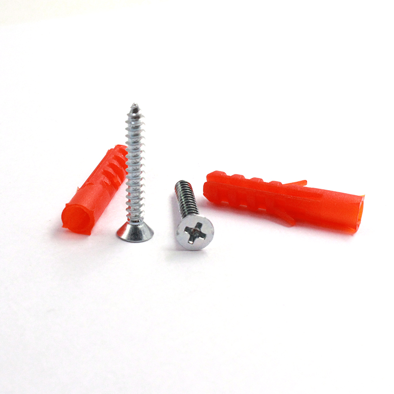 Red Color Self-drill Plasterboard Fixing Plastic Nail Expansion Bolt Nylon Anchors Wall Plug Screw