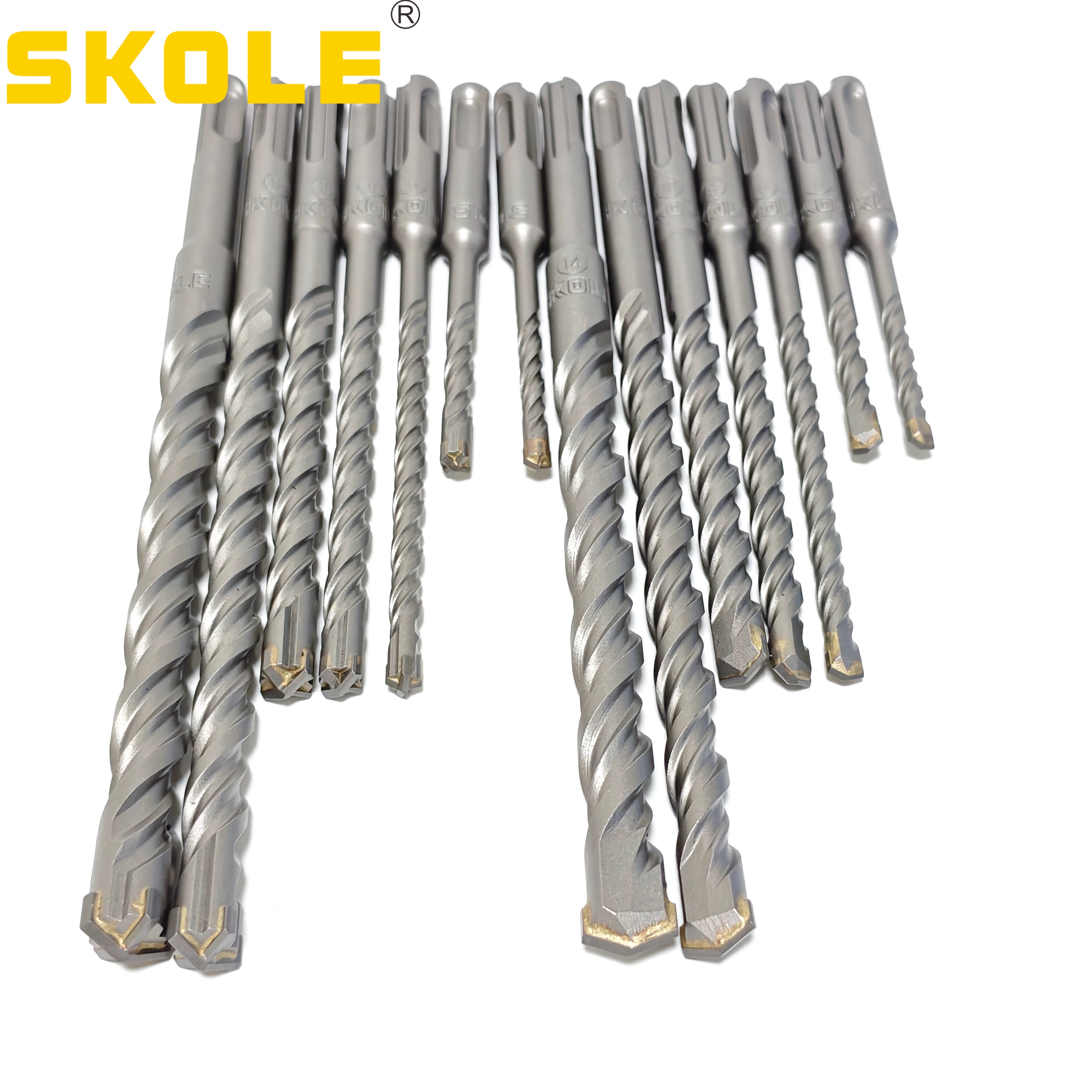 SDS Plus Hammer Drill Concrete Core YG8 Carbide Tip Double Flute 6mm Quick Change Drill Bit with 3-Year Warranty
