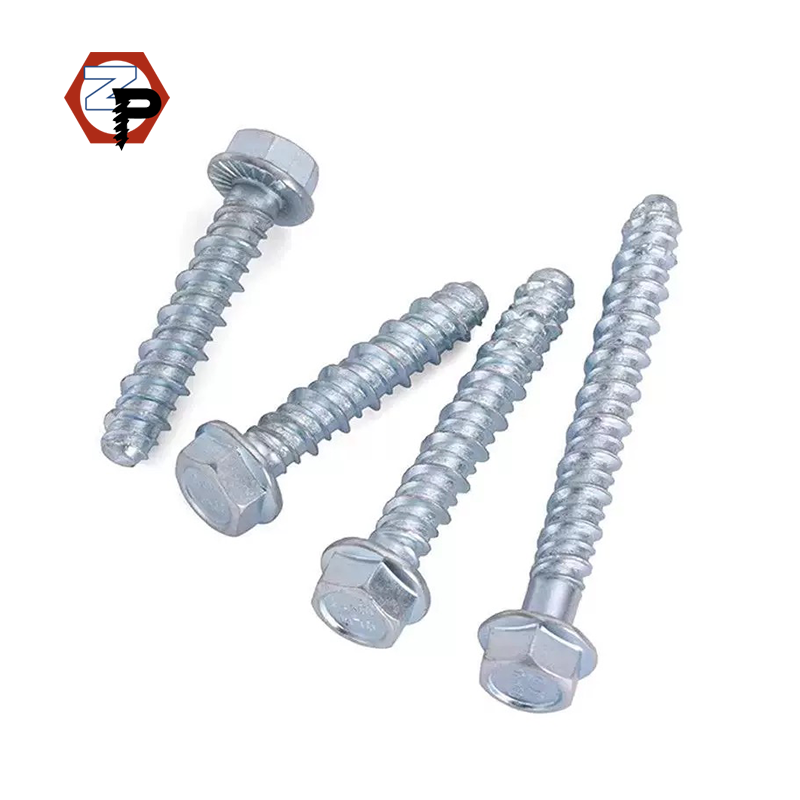 Self Drilling Anchor Self Tapping Galvanized Concrete Screws Hexagon Flange Self Cutting Thread Anchor Bolt