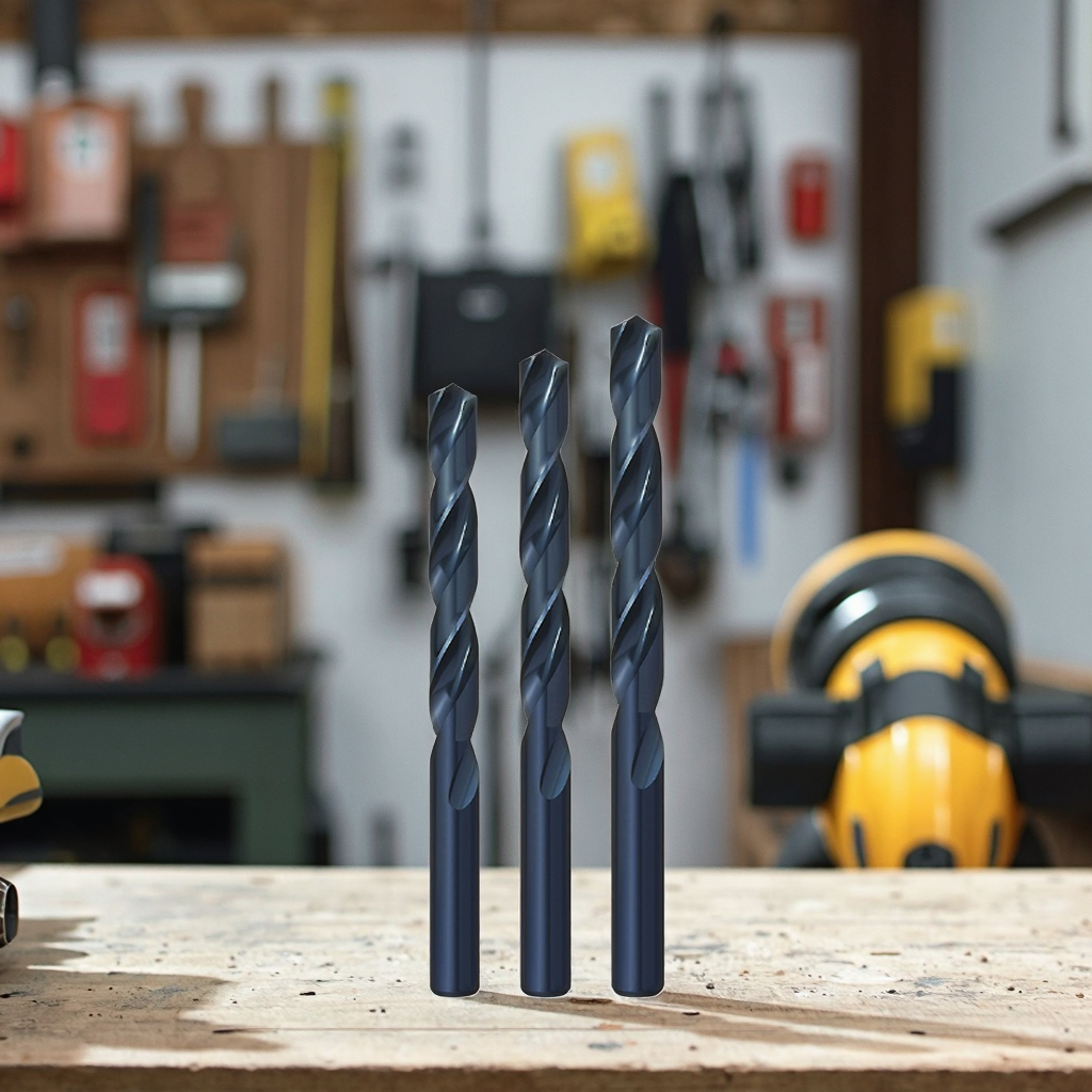 Straight Shank Tungsten Carbide Twist Drill Bit Set Black Oxide Finish for Metal Wood Concrete Drilling 6 Months