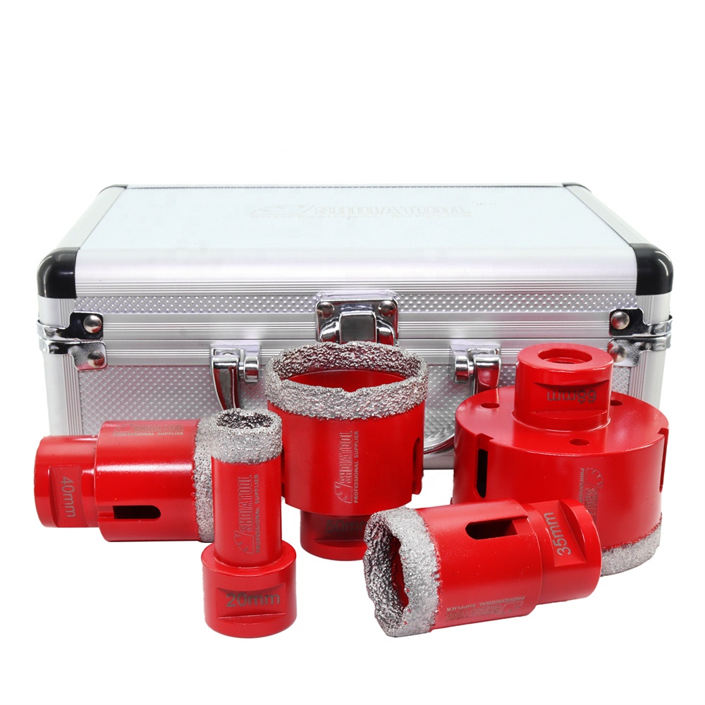 SHDIATOOL Dia 20/35/40/50/68mm Diamond Core Drilling Bit Set Diamond Hole Saw Hole Cutter for Porcelain Tile Granite Marble