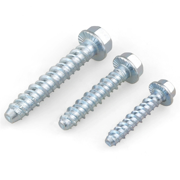Large Diameter Self Drilling Anchor Self Tapping Concrete Screws Hexagon Flange Self Cutting Thread Anchor Bolt