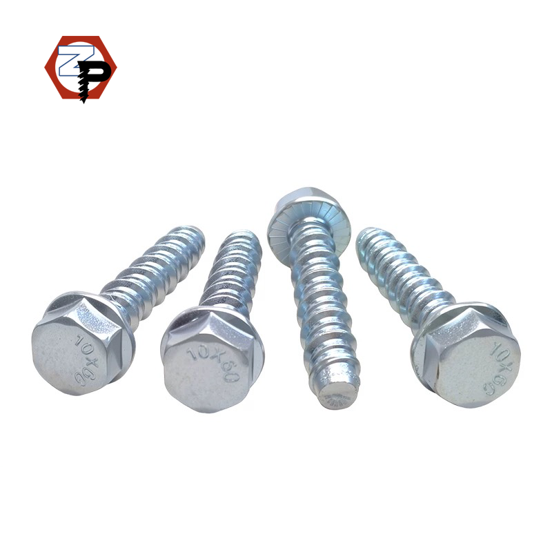 Self Drilling Anchor Self Tapping Galvanized Concrete Screws Hexagon Flange Self Cutting Thread Anchor Bolt