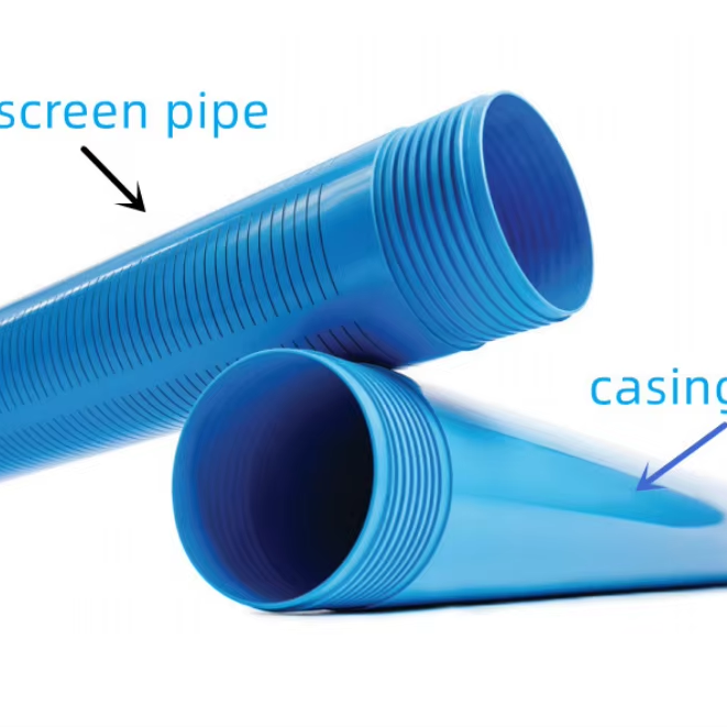 Durable PVC-U Threaded Root Canal Borehole Casing Plastic Pipes Well Casing Tube Socket Connection Moulding Water PVC Plastic