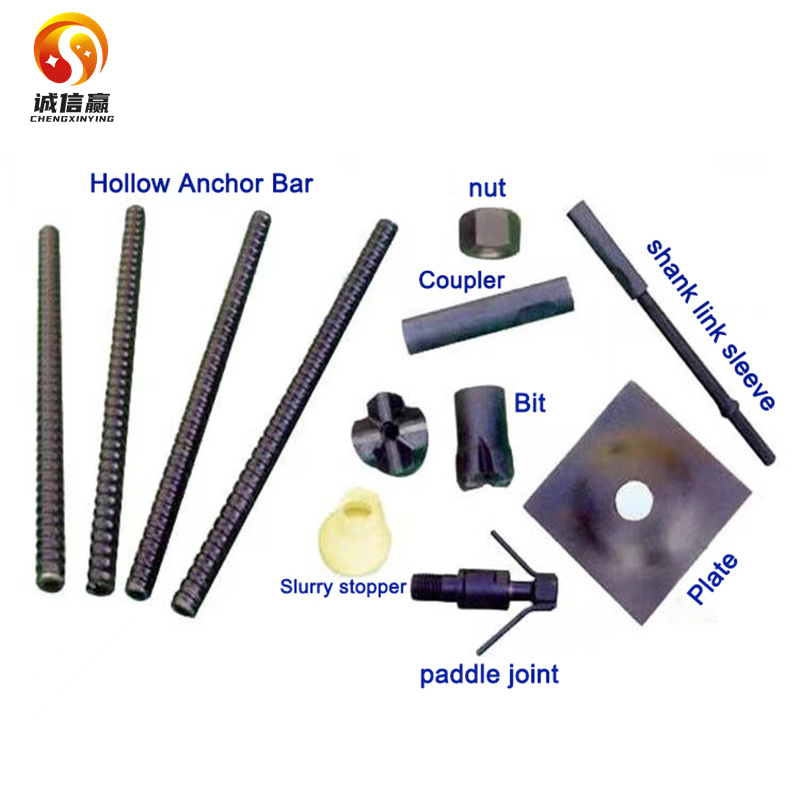 R32S Self Drilling Anchor System Carbon Steel Anchor Bolt for Tunneling Mining Roof Bolting