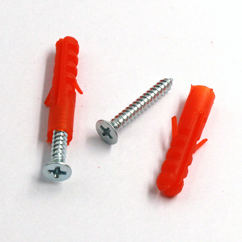 Red Color Self-drill Plasterboard Fixing Plastic Nail Expansion Bolt Nylon Anchors Wall Plug Screw