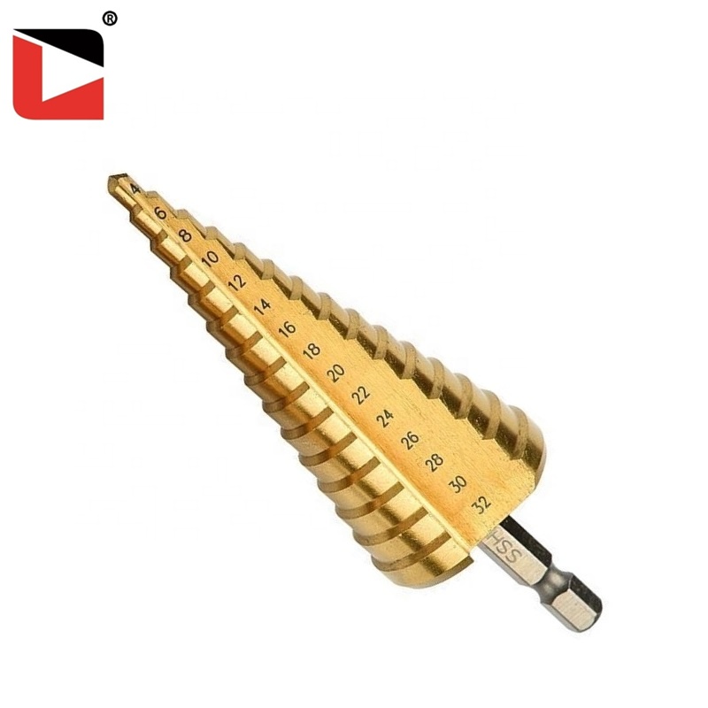 Factory Direct Hex Shank Titanium Coated Step Drill Bit Set