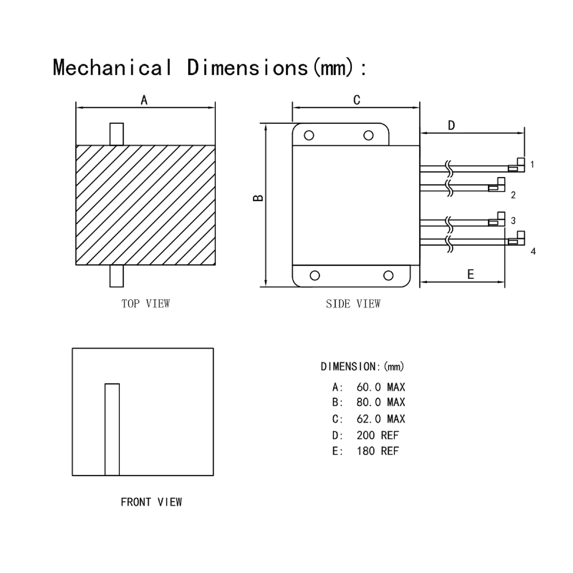 Manufacture 0.4m 80A Choke Ikp CTN China Wireless Charger Air Coil Reactor
