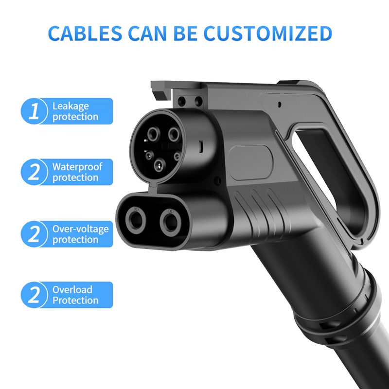 J1772 Combo (CCS1) DC Fast Charger Cable – Heavy Duty EV Charging Connector for Public Stations