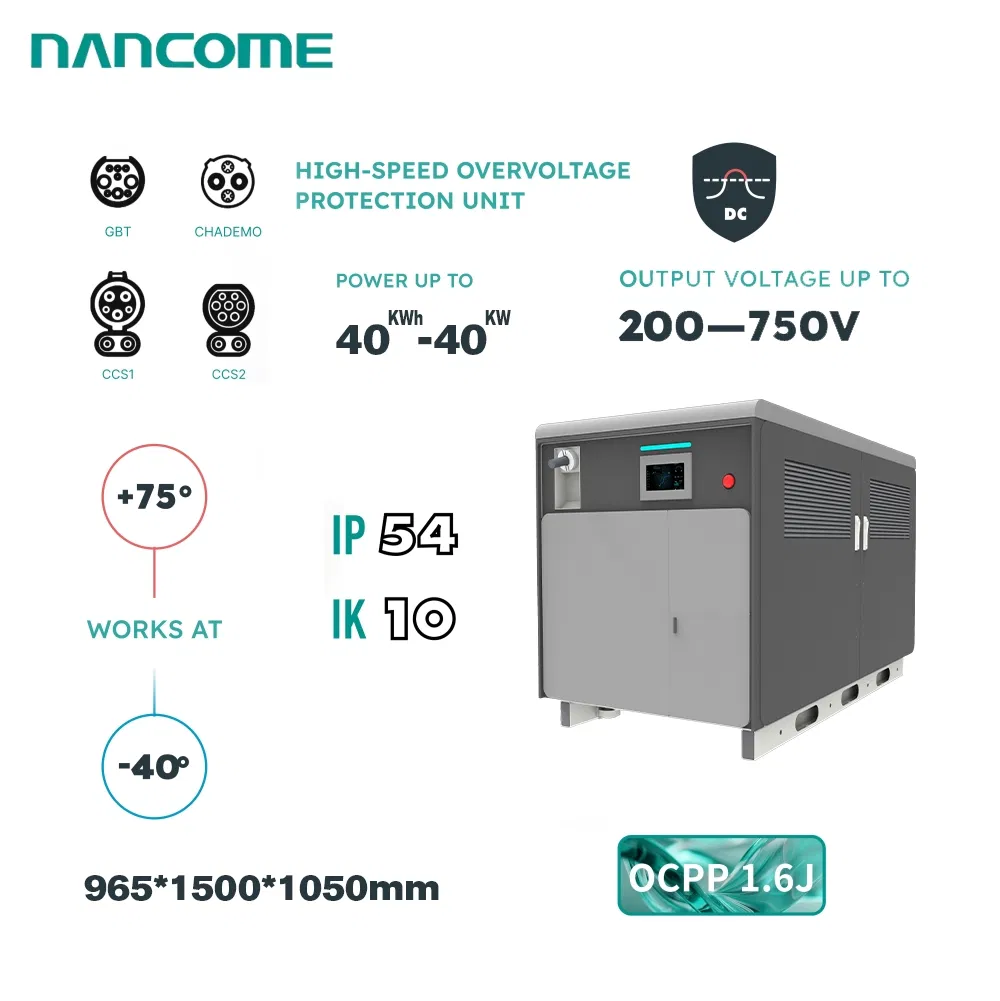 Nancome Smart Energy Storage System for EV Charging Support with Lithium Battery