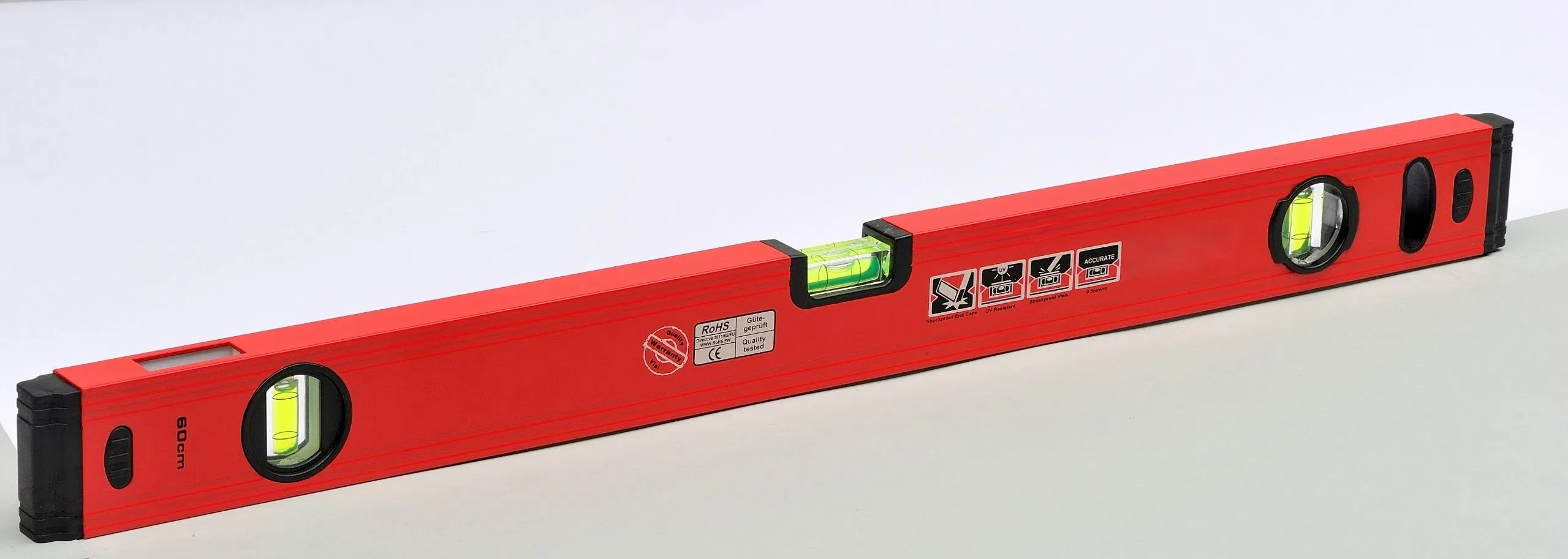 Aluminum Spirit Level with 2 or 3 Vials /Quality Box Beam Level