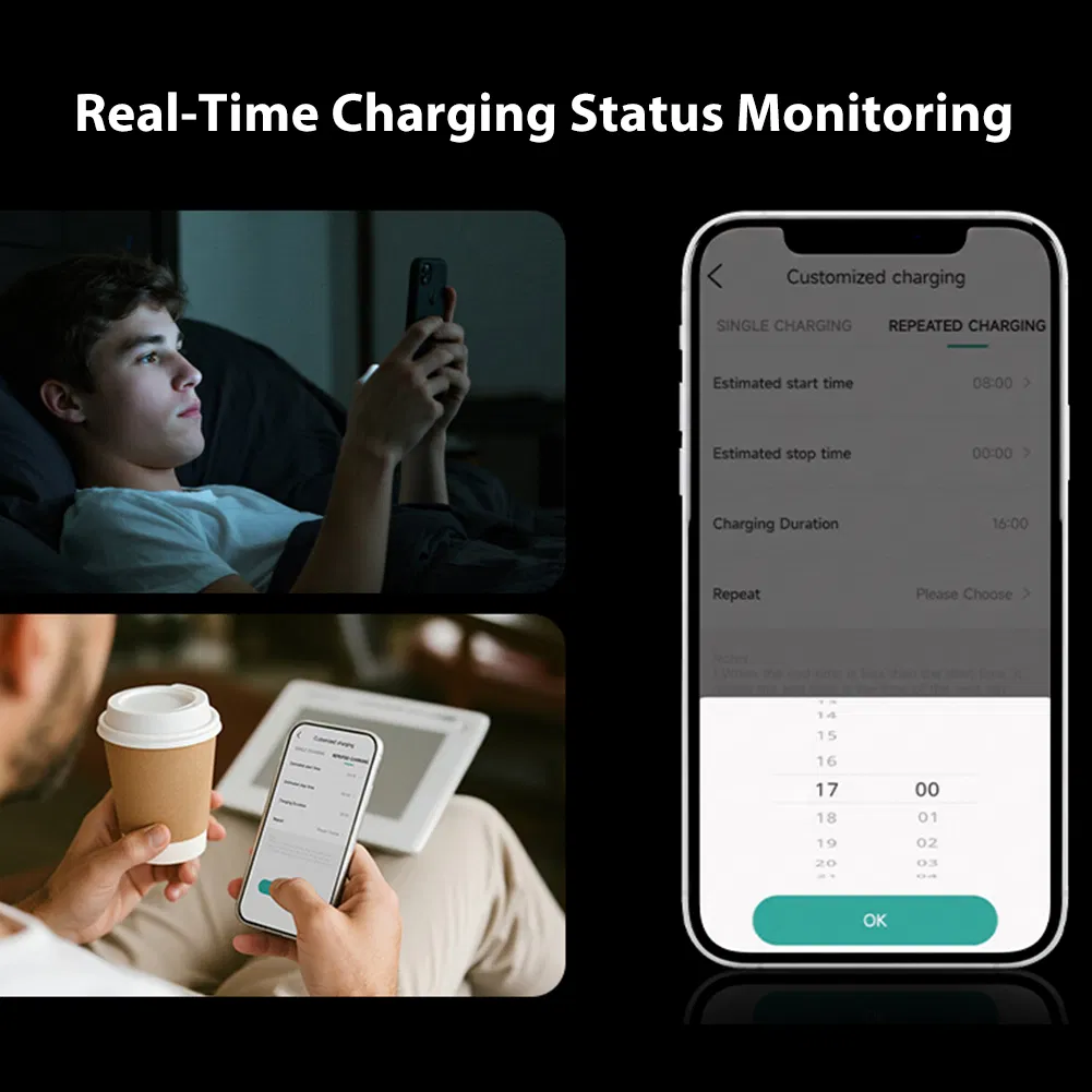 APP Control Type 2 Charger Wallbox Evse EV Charging Station 7kw for Home Charging