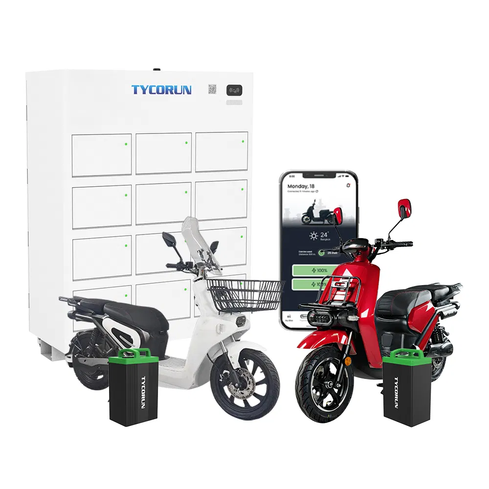 Tycorun NFC Smart Charging System Station Floor-Mounted Electric-Scooters Lithium Battery Swapping Cabinet