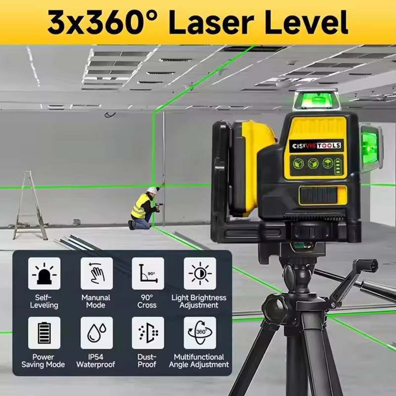 High Precision 360-Degree Compact Laser Level for Accurate Measurements