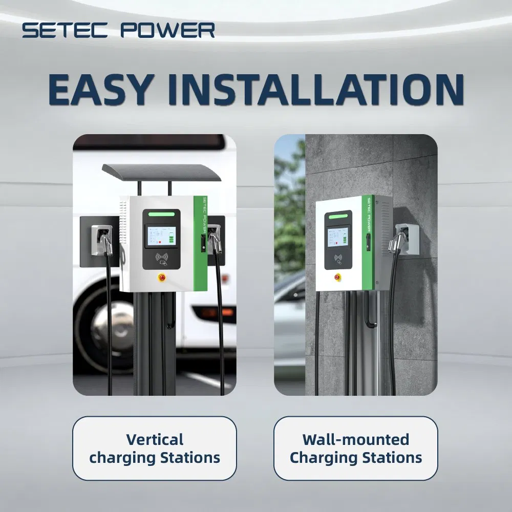 Home Level 3 Fast Ev Charger Station 10-60kW Wall-Box DC Electric Vehicle Charging Station