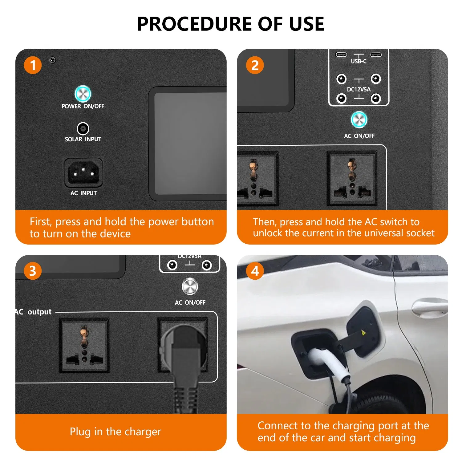 Solar Charging Portable Power Station 3.8kwh off-Grid Mobile Energy Storage