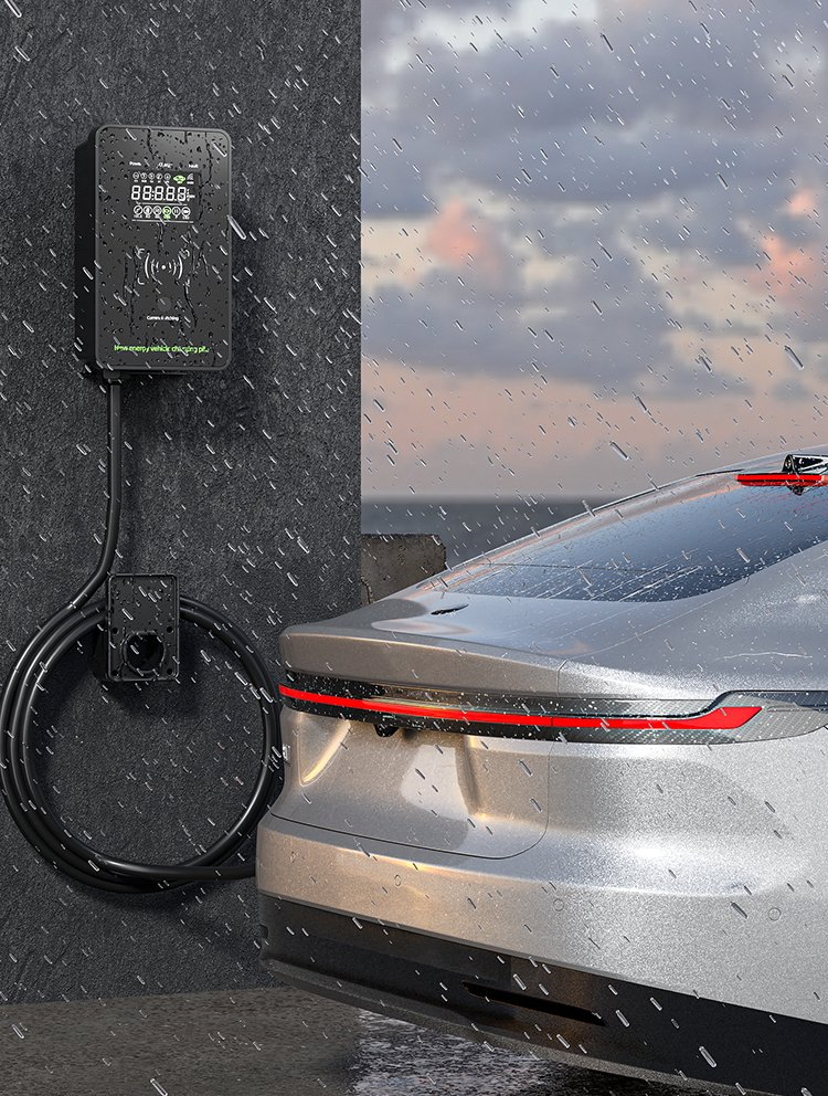 Evse Type 2 Fast Charging 7kw 5meters Electric Charging Station Charging Pile for Electric Vehicle EV Car Home and Commerical EV Charging Station