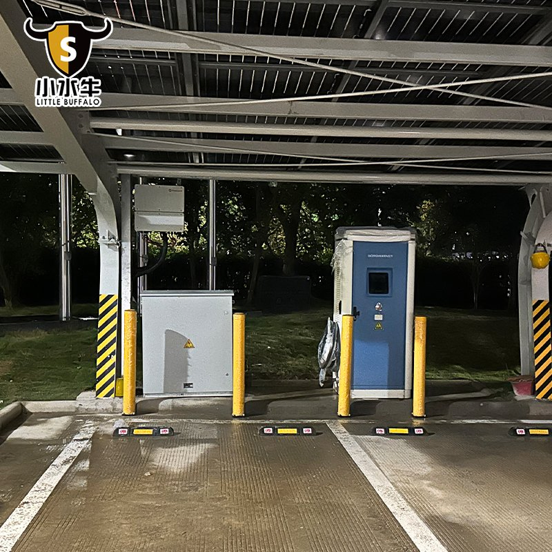 Flexible Traffic Safety Barrier for EV Charging Station Protection