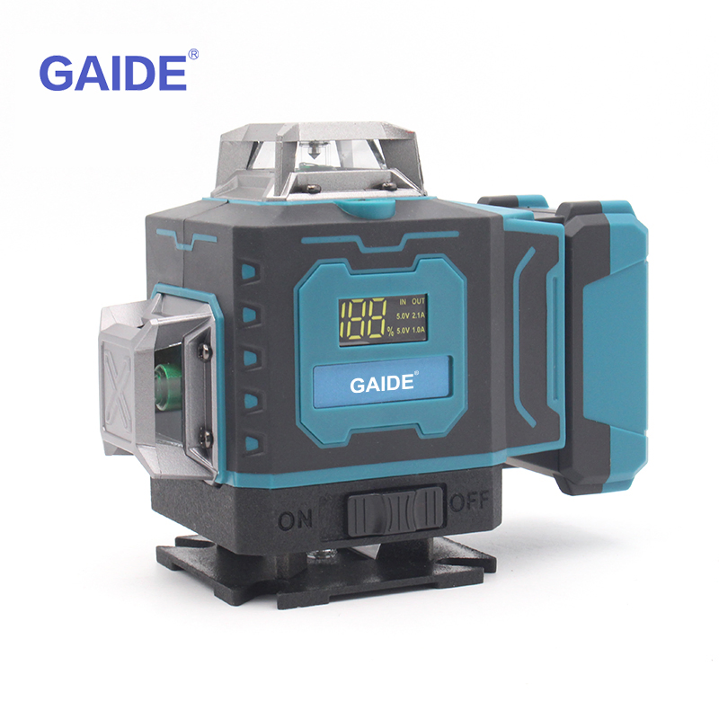 Factory Floor Cross Line Green Beam Self-Leveling 4D Line Level Laser with Remote Control