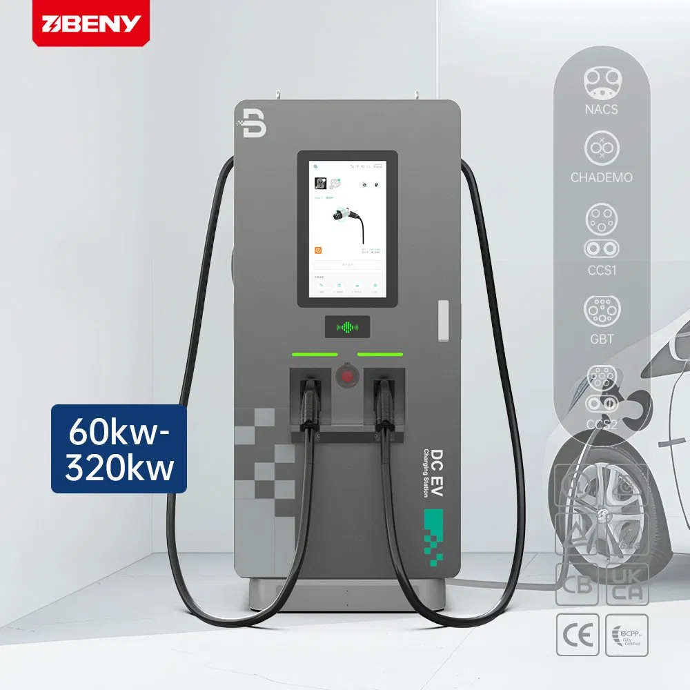 Beny 60kw to 320kw EV Charger Chademo CCS Nacs EV DC Car Charger Fast Charging Floor-Mounted IP55 Commercial EV DC Fast Charger