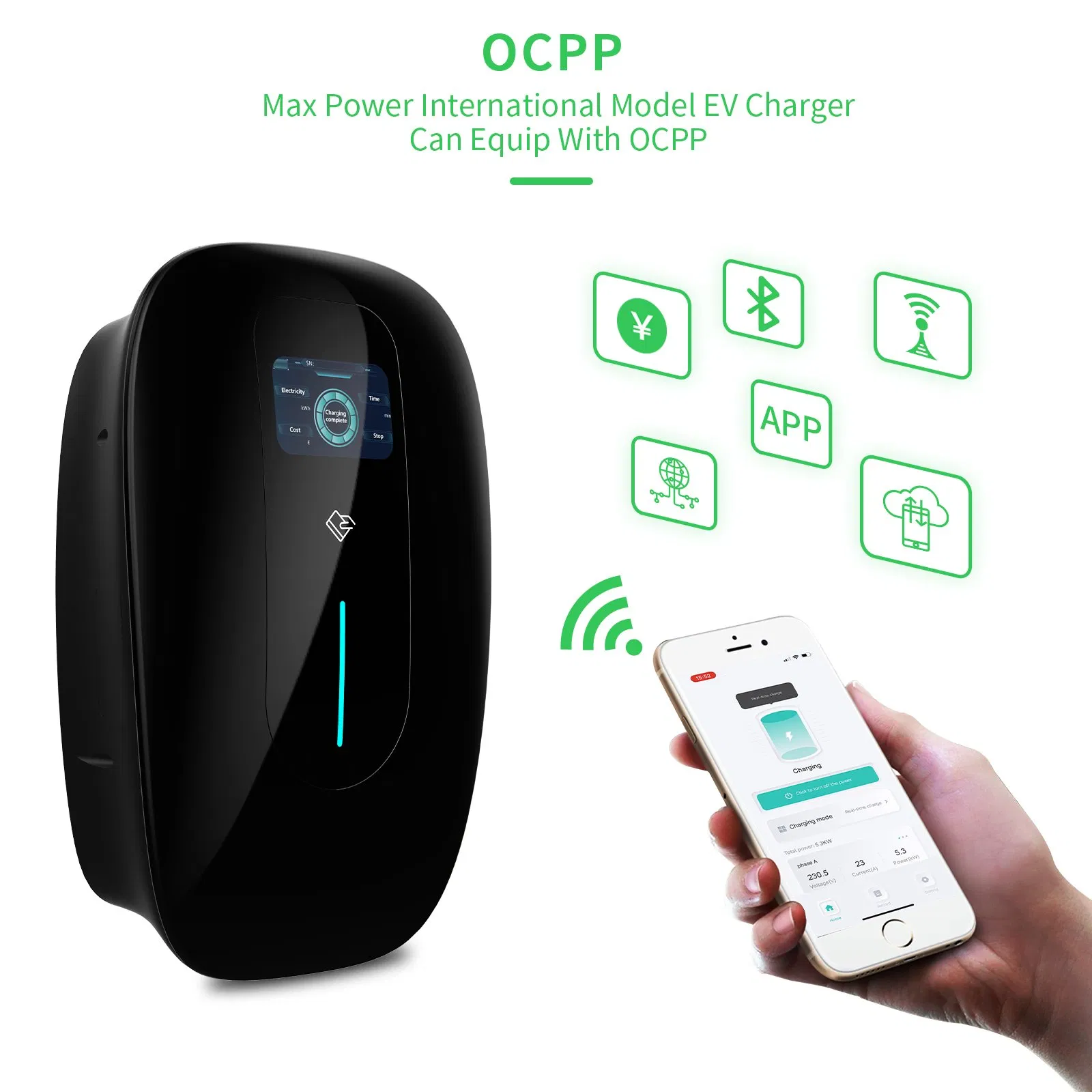 3 Phase Home Electric Car Charger EV Charging Station 11kw