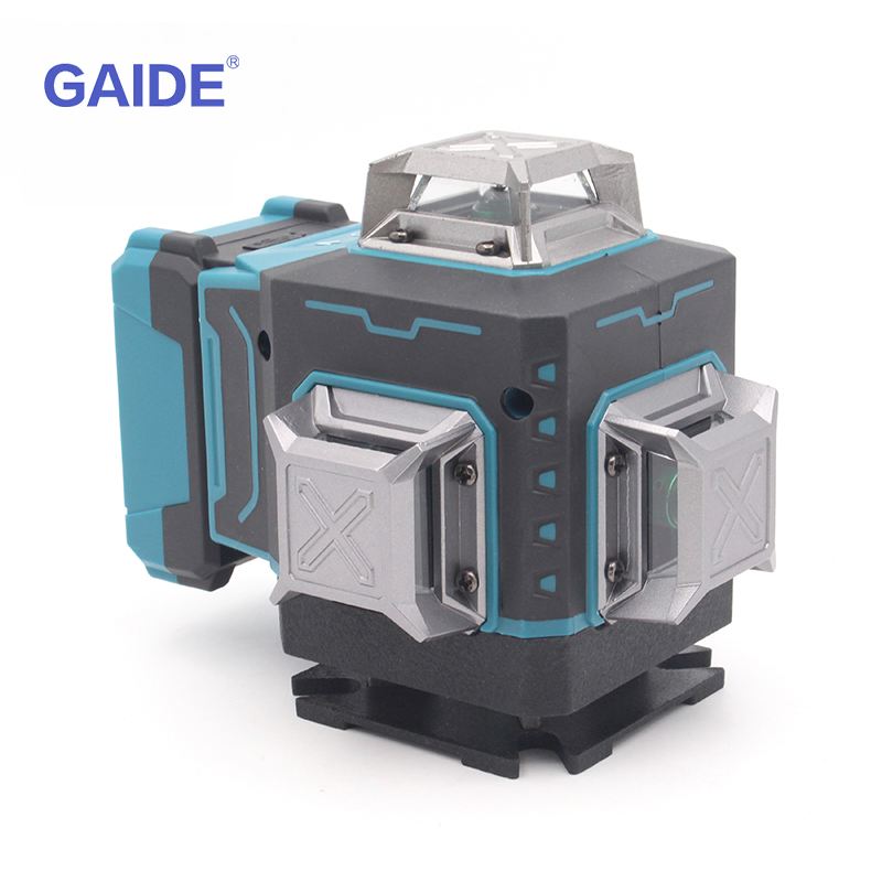 Factory Floor Cross Line Green Beam Self-Leveling 4D Line Level Laser with Remote Control