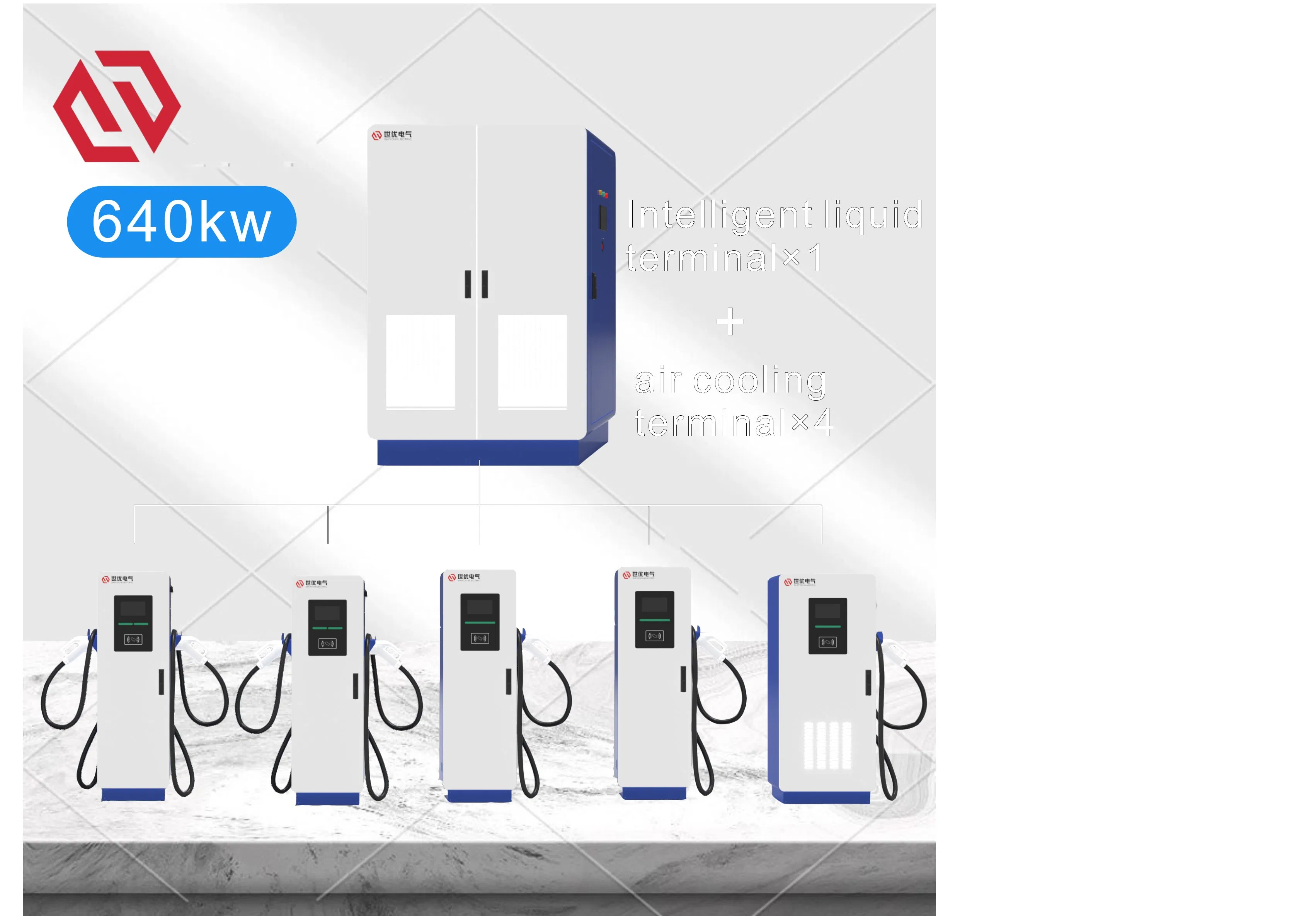Split Type DC Quick EV Charger 640kw Electric Vehicle Fleet Operator Fast EV Charging Station