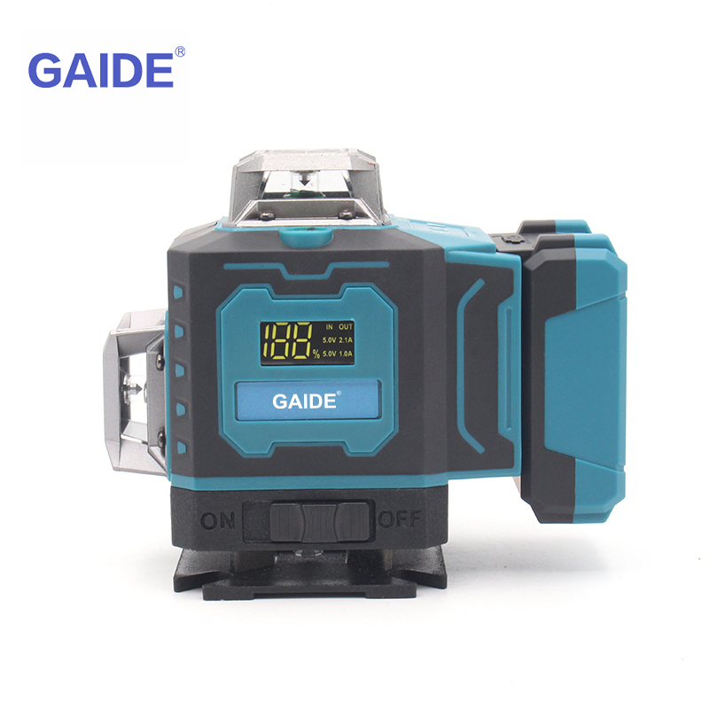 Factory Floor Cross Line Green Beam Self-Leveling 4D Line Level Laser with Remote Control