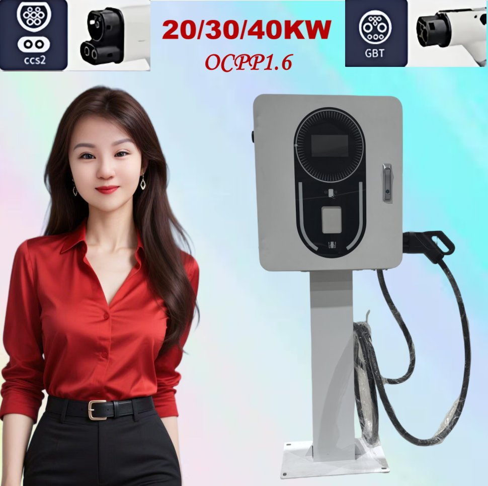 Commercial Home Use 1/3 Phase Type 2 / Gbt Connector 7kw 11kw 22kw Ocpp Electric Car Vehicle Battery EV Charging Station