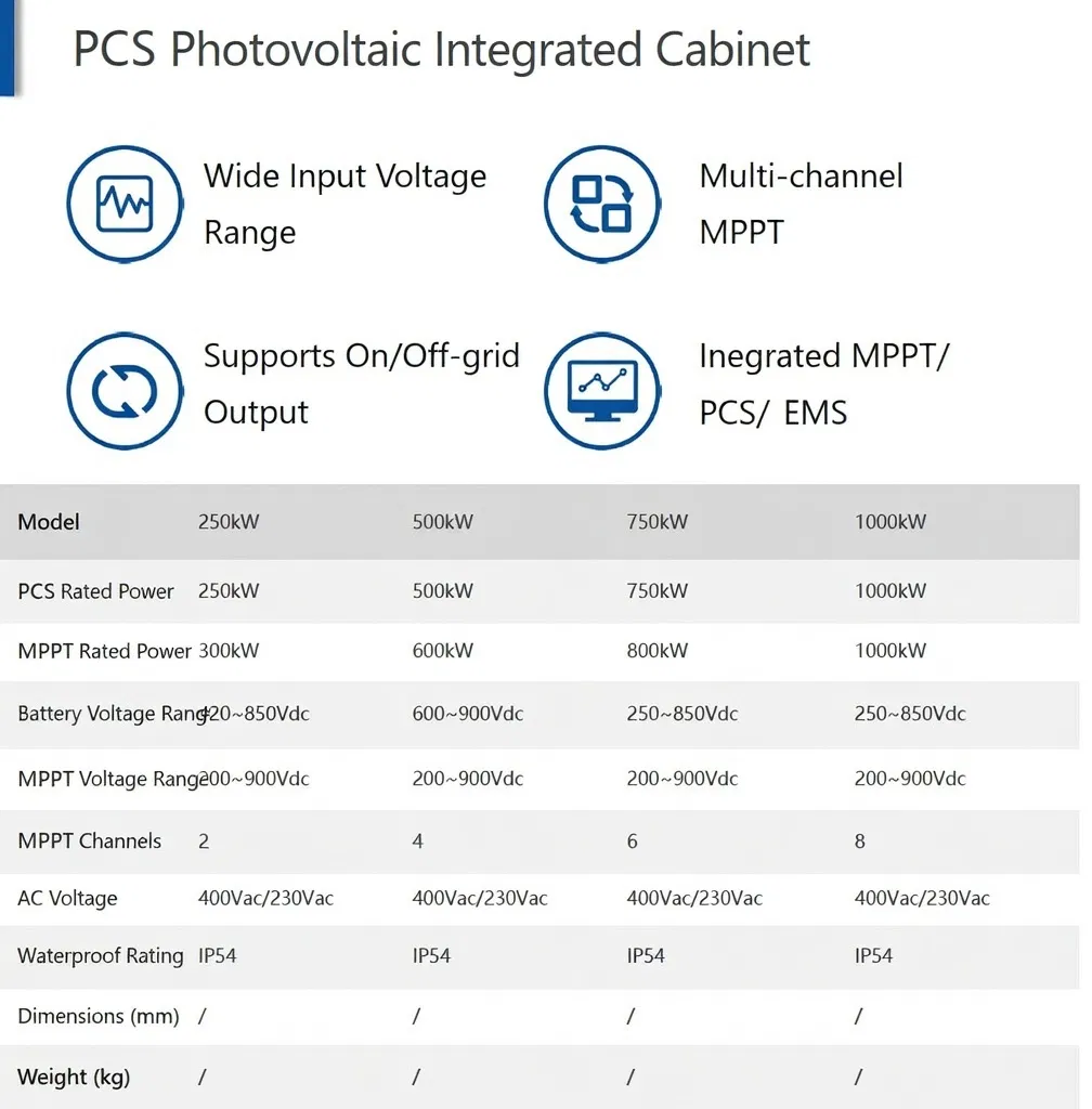 Hybrid Inverter System MPPT PCS EMS Industrial Commercial Solar Energy Storage
