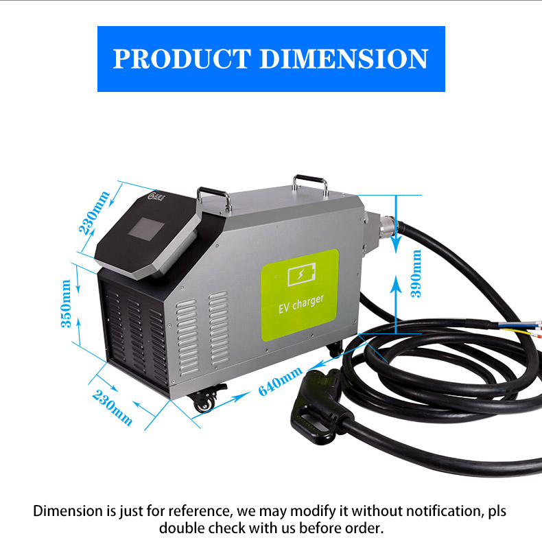 Portable Mobile EV Charger 20kw DC Fast Charger Electric Car Charging Station