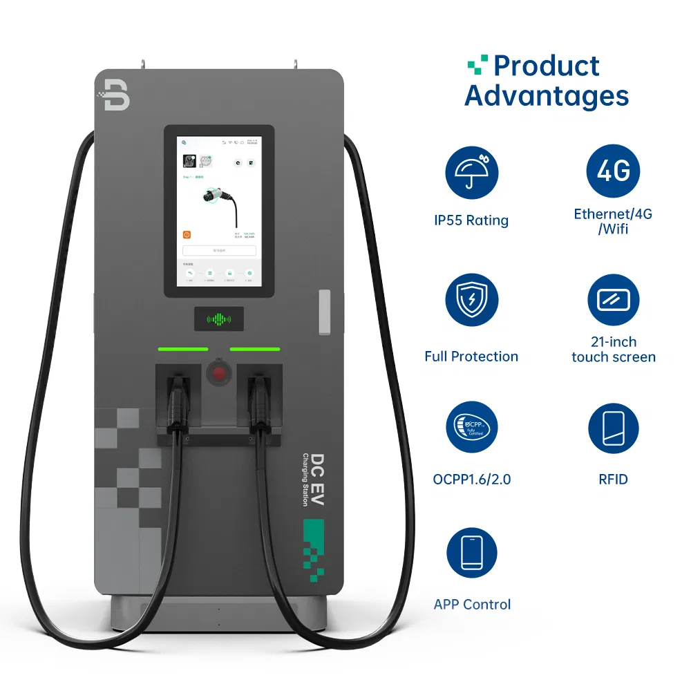 Beny 60kw to 320kw EV Charger Chademo CCS Nacs EV DC Car Charger Fast Charging Floor-Mounted IP55 Commercial EV DC Fast Charger