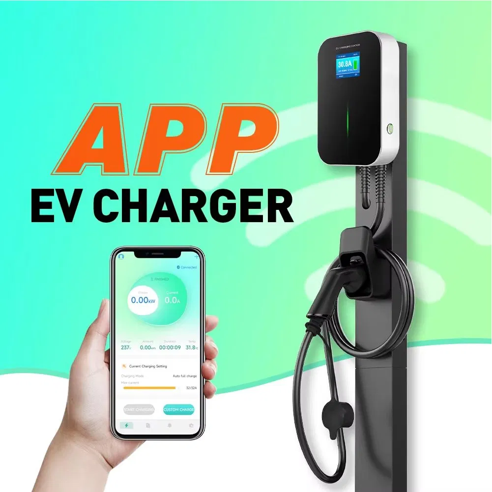 APP Control Type 2 Charger Wallbox Evse EV Charging Station 7kw for Home Charging