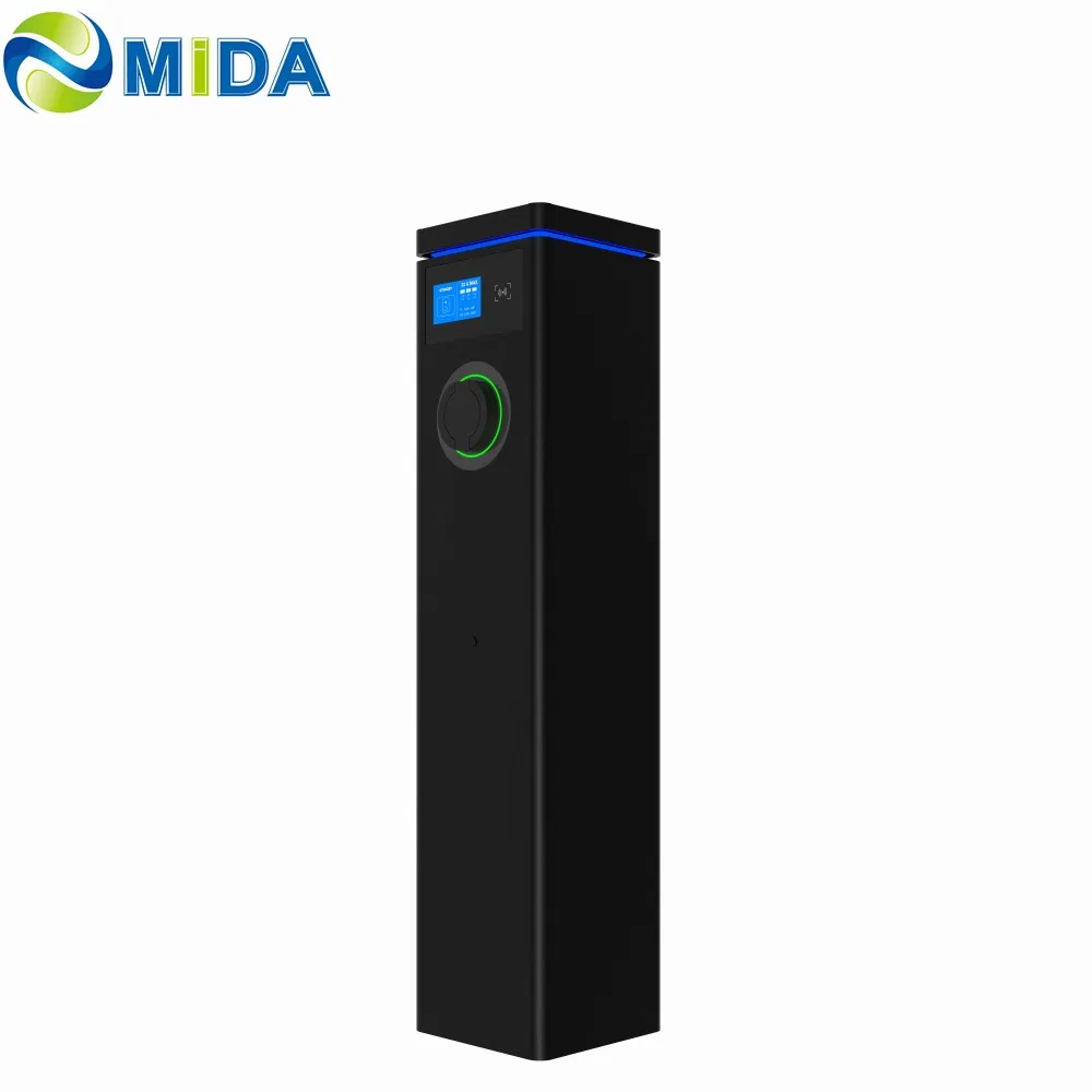 AC 22kw 44kw Public Charging Station with Dual Cable Free Standing EV Charging Station