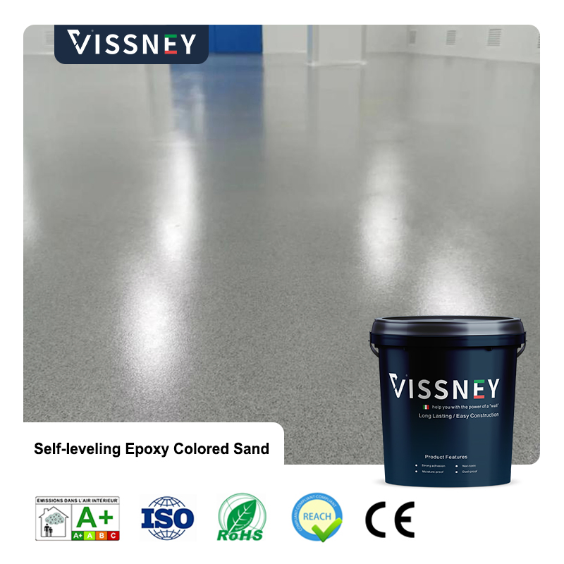 Eco-Friendly Marble Paint Epoxy Floor Coating Self Leveling Flooring Professional Colored Sand