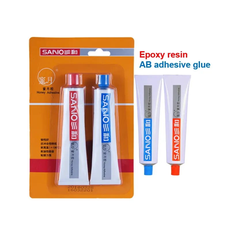 Sanvo Transparent Ab Glue 5-Minute Curing Epoxy Resin Adhesive for Construction and Leather Seal in Paste Appearance Epoxy Resin