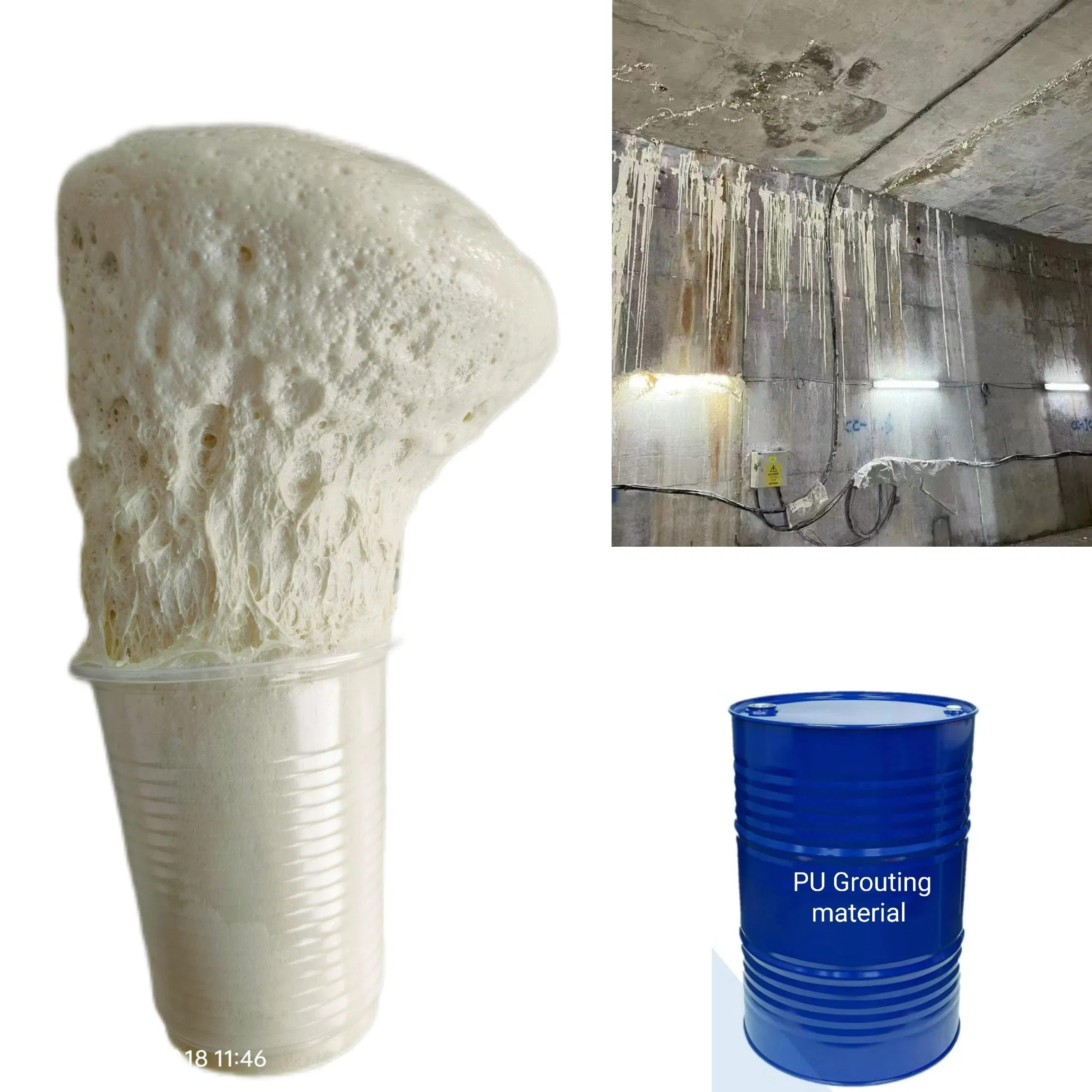 PU Waterproof Leak Repair High Elastic PU Foam Grouting Material