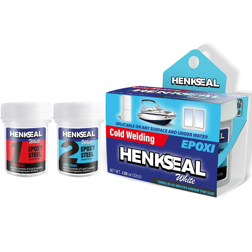 Henkseal® Versatile Plastic Epoxy Adhesive for Crafts, Repairs, and Projects Black+White 14ml