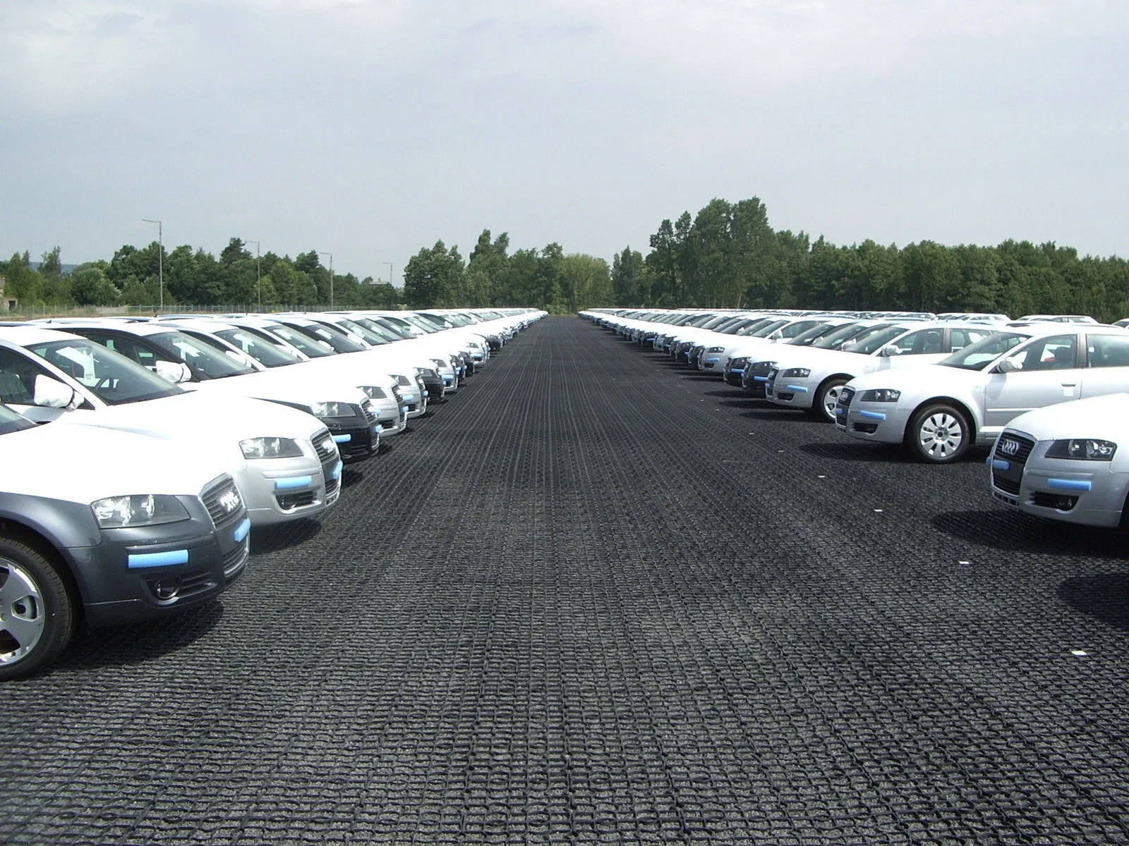 New Materials in Stock 8PCS Plastic Heavy Duty Grass Paver Grid Slope Greening Lawn Grass Planting Grid for Fire Lane