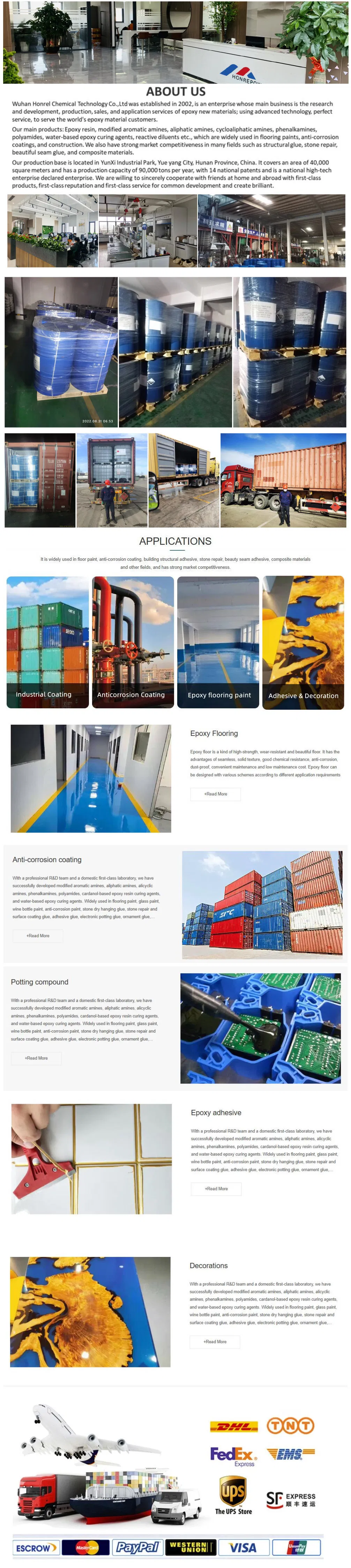 High Transparency Low Viscosity Liquid Epoxy Resin Hwr-127