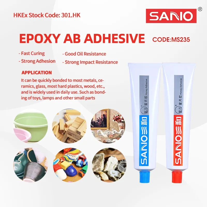 Sanvo Transparent Ab Glue 5-Minute Curing Epoxy Resin Adhesive for Construction and Leather Seal in Paste Appearance Epoxy Resin